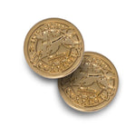 Round Gold Cuff Links
