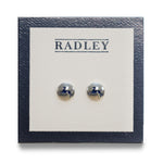 Silver Plated Brass Stud Earrings